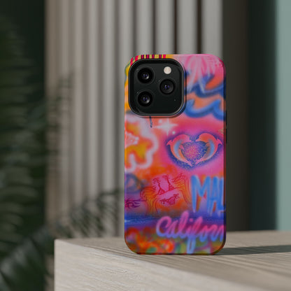 "mornings in malibu" MagSafe airbrush iPhone case