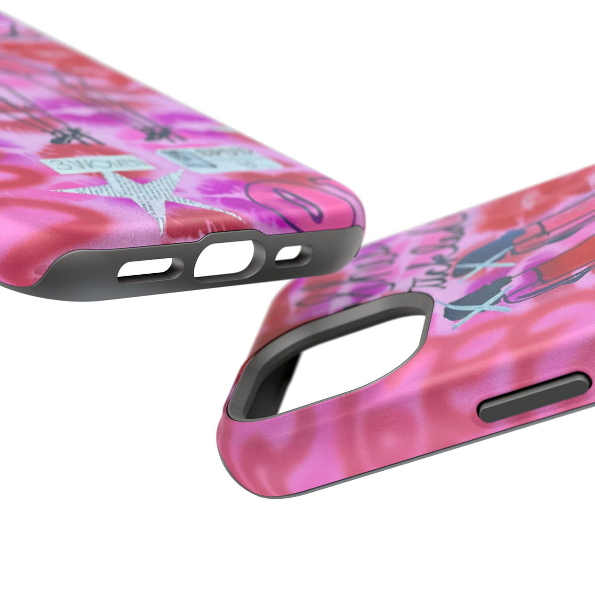 MagSafe "tickled pink" airbrush iPhone case