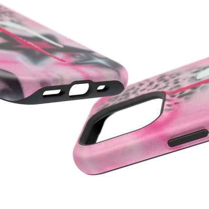 MagSafe "pink cheetah" airbrush iPhone case
