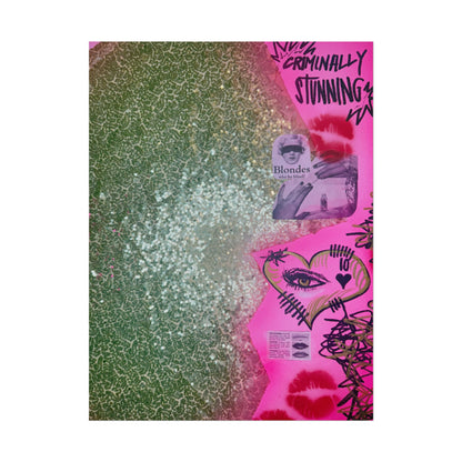 "glitter gloss" airbrush rolled print