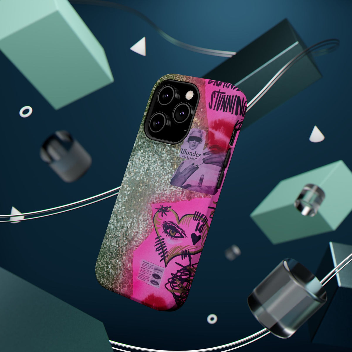 MagSafe "glitter gloss" airbrush iPhone case