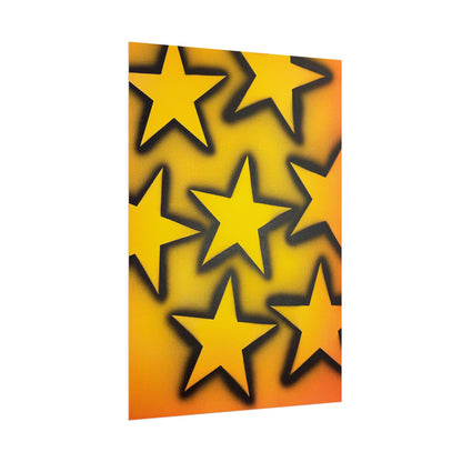 "UR A STAR!" airbrush rolled print