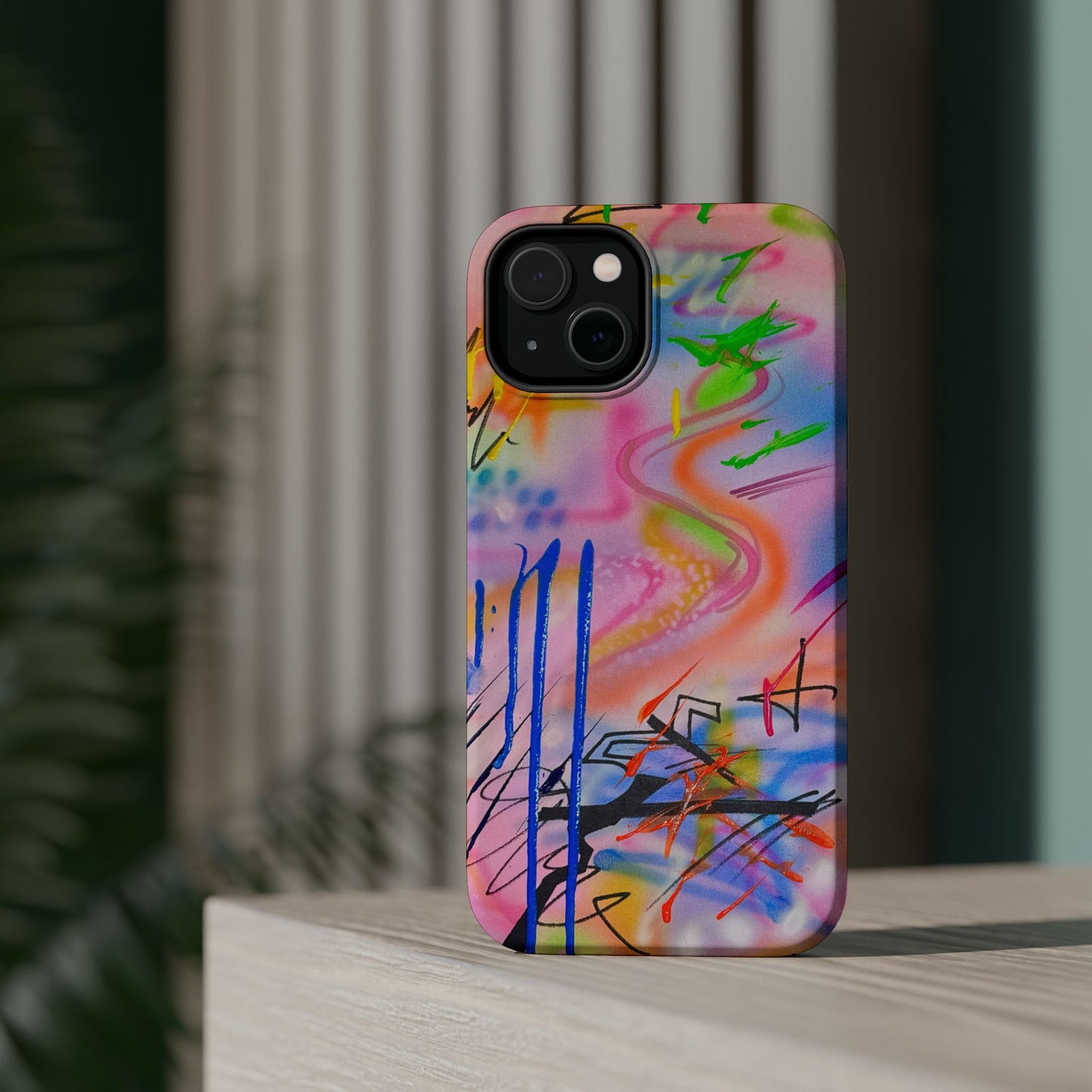 MagSafe "neon haze" airbrush iPhone case