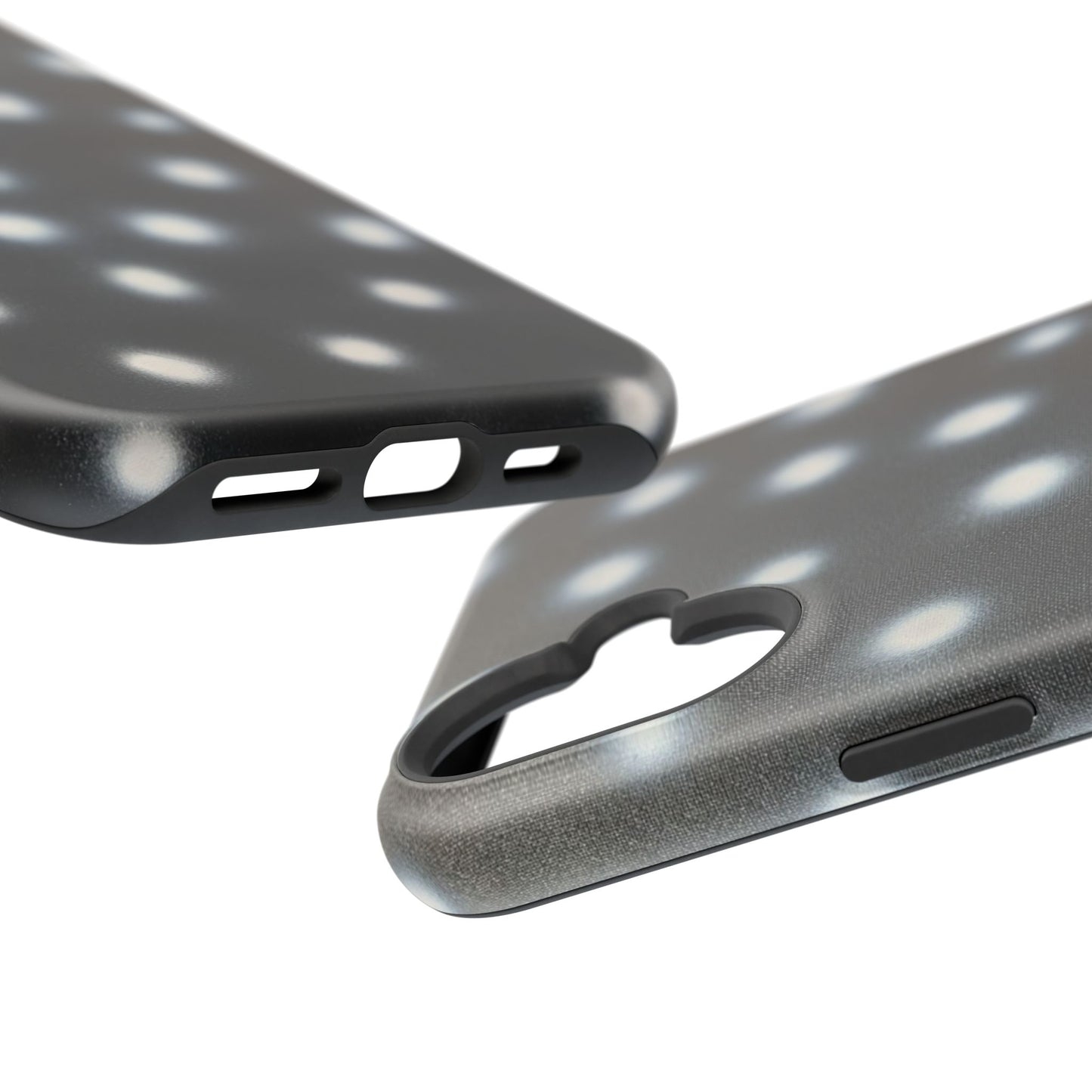 MagSafe "coconut noir polka dot" airbrush iPhone case