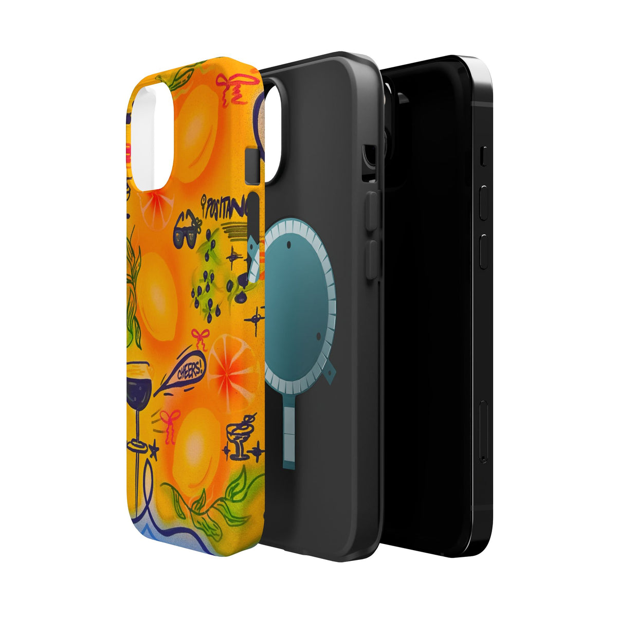 MagSafe Airbrush iPhone Hülle „citrus coastline“