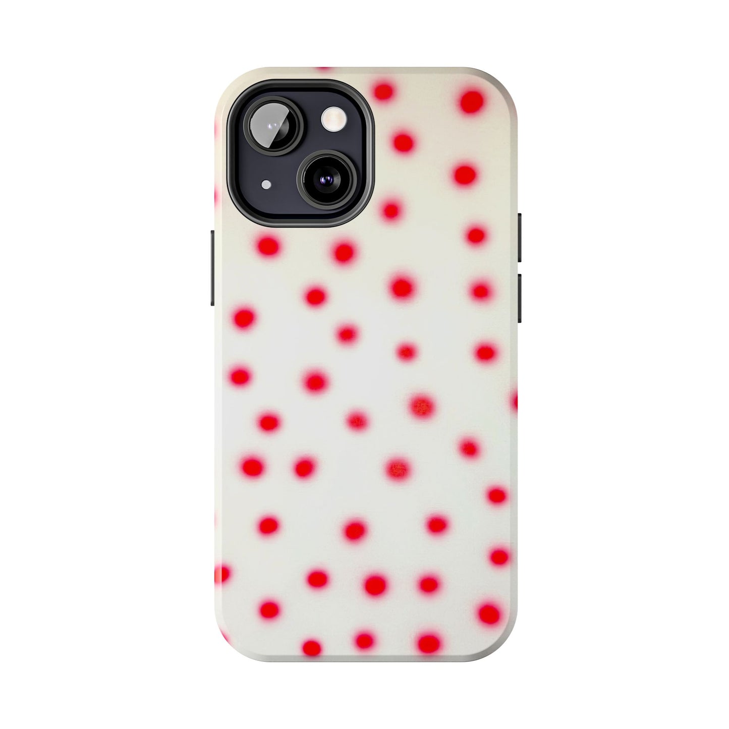 "vanilla cherry polka dot" airbrush iPhone case