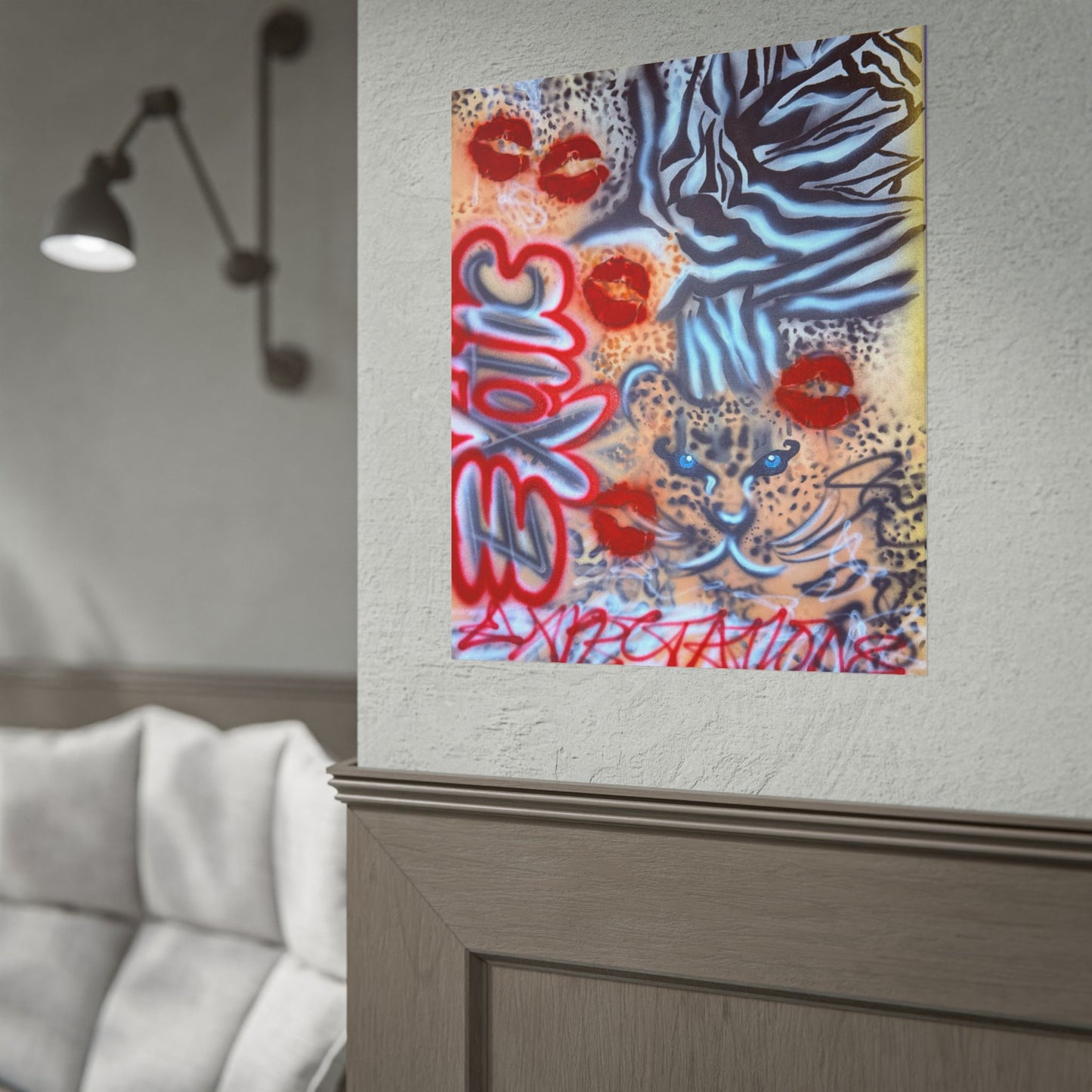 "exotic expectations" airbrush rolled print