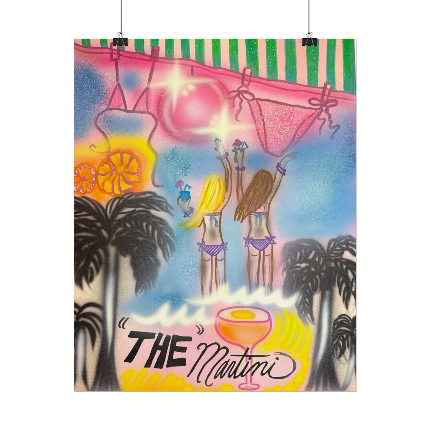 "kinis & tinis" airbrush rolled print