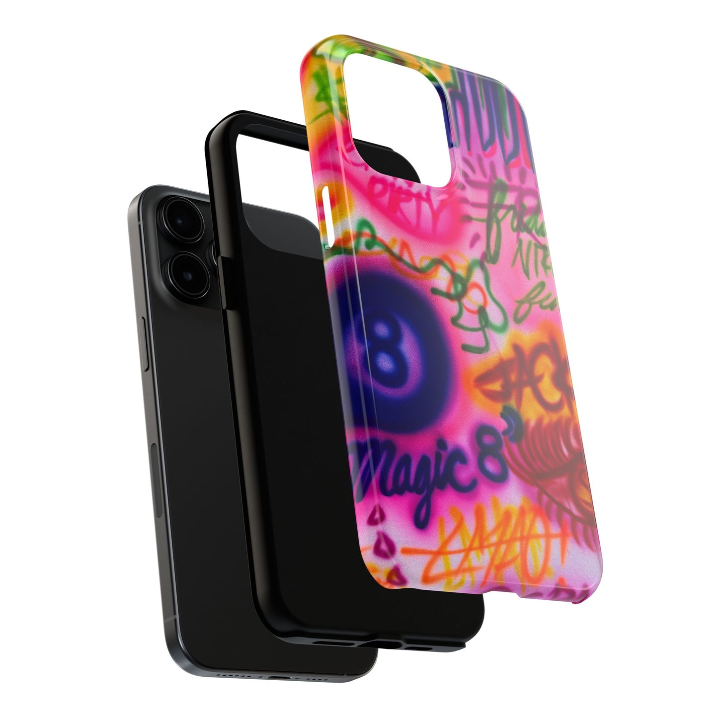 "colorful chaos" airbrush iPhone case