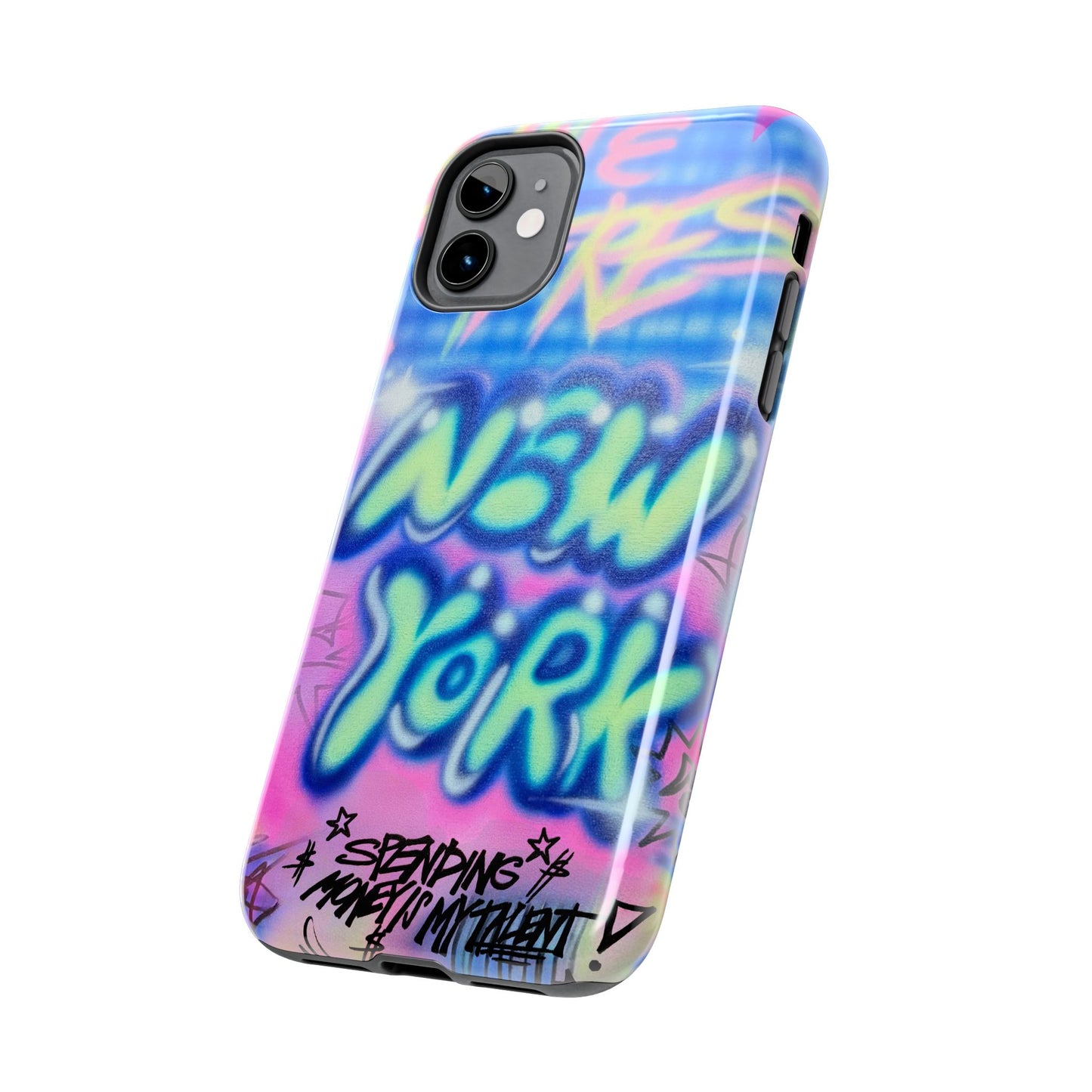 "spending money is my talent" airbrush iPhone case