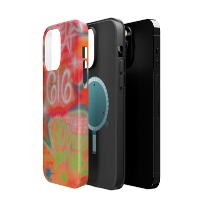 MagSafe custom @msualphaphi airbrush iPhone case