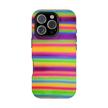MagSafe "colorful stripes" airbrush iPhone case