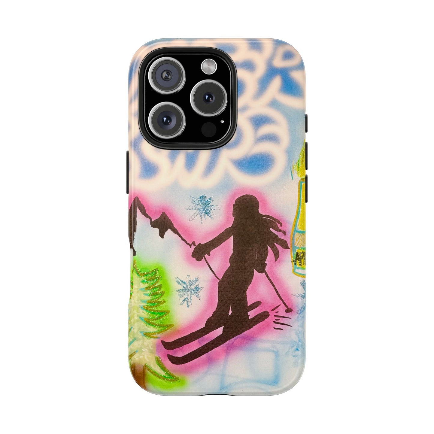 "winter escape" airbrush iPhone case