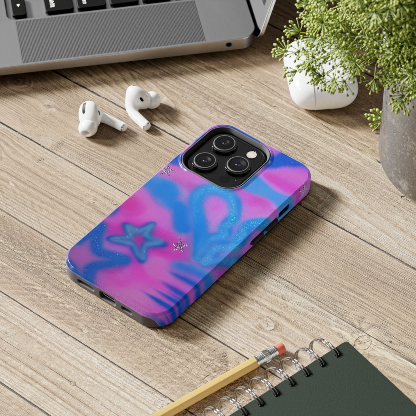 "blue camo" airbrush iPhone case