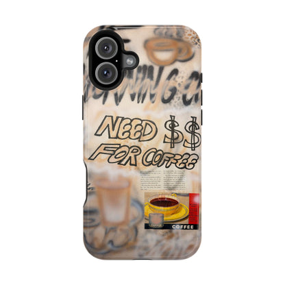 MagSafe "need $$ for coffee" airbrush iPhone case