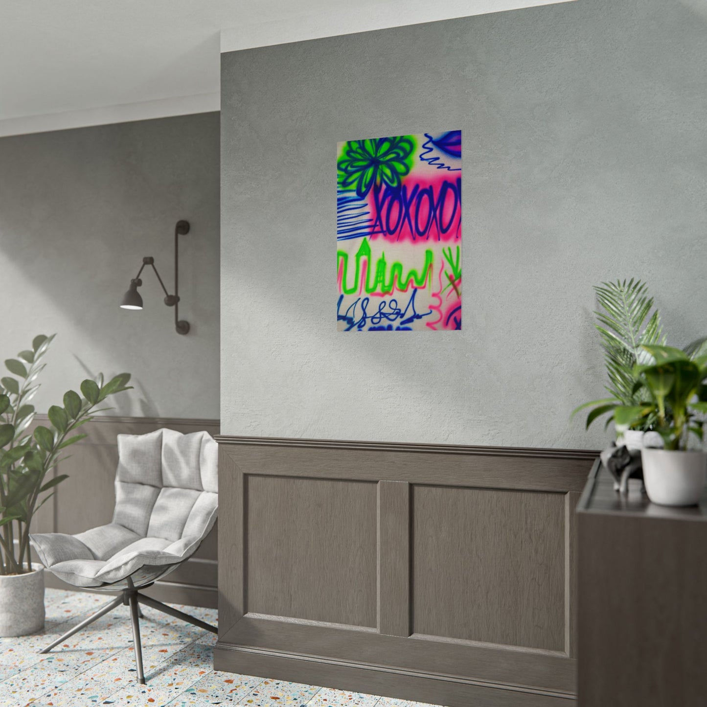 "city secrets" airbrush rolled print