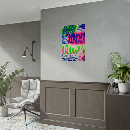 "city secrets" airbrush rolled print