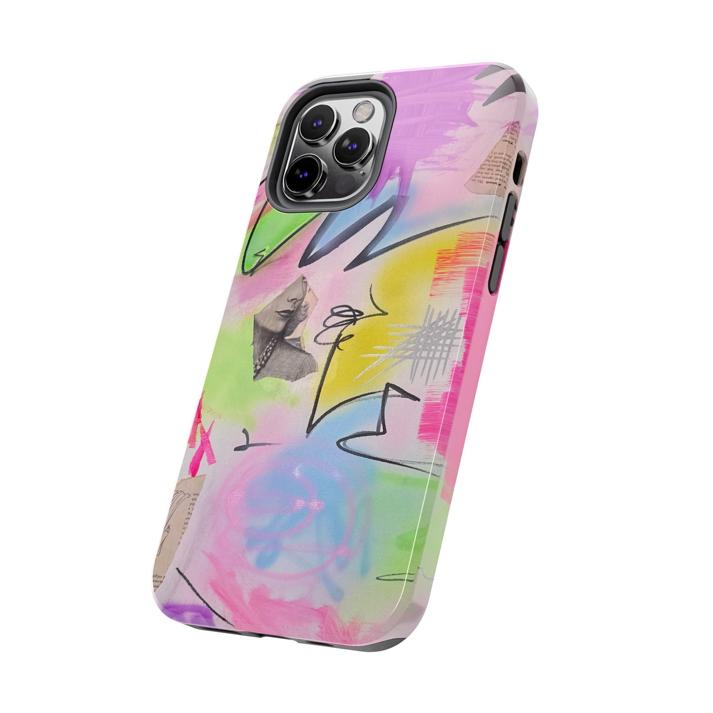 "pastel static" airbrush iPhone case