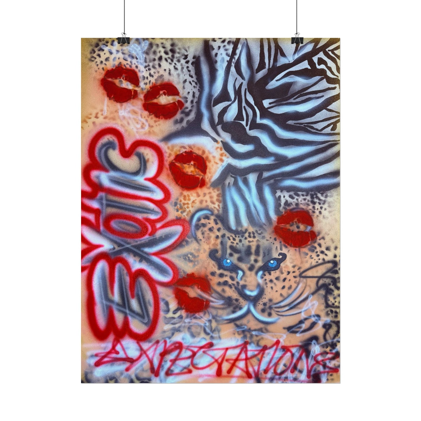 "exotic expectations" airbrush rolled print