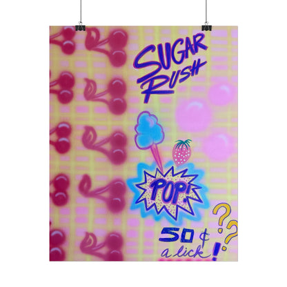 "sugar rush" airbrush rolled print