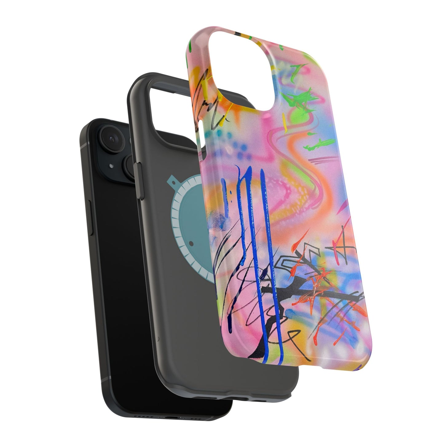 MagSafe "neon haze" airbrush iPhone case