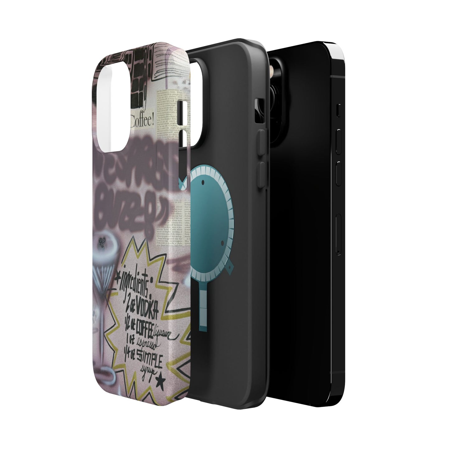 MagSafe "espresso martini" airbrush iPhone case
