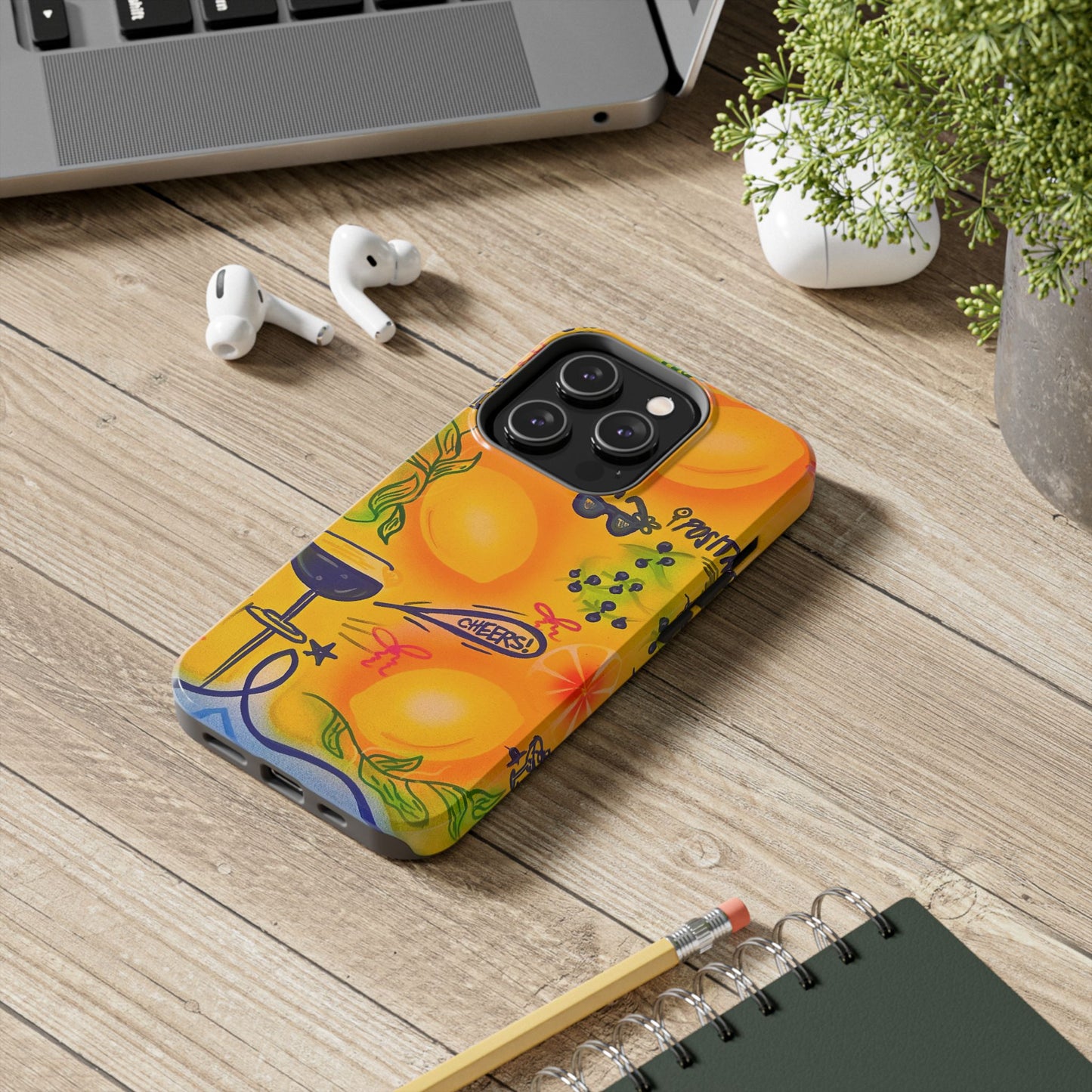 "citrus coastline" airbrush iPhone case