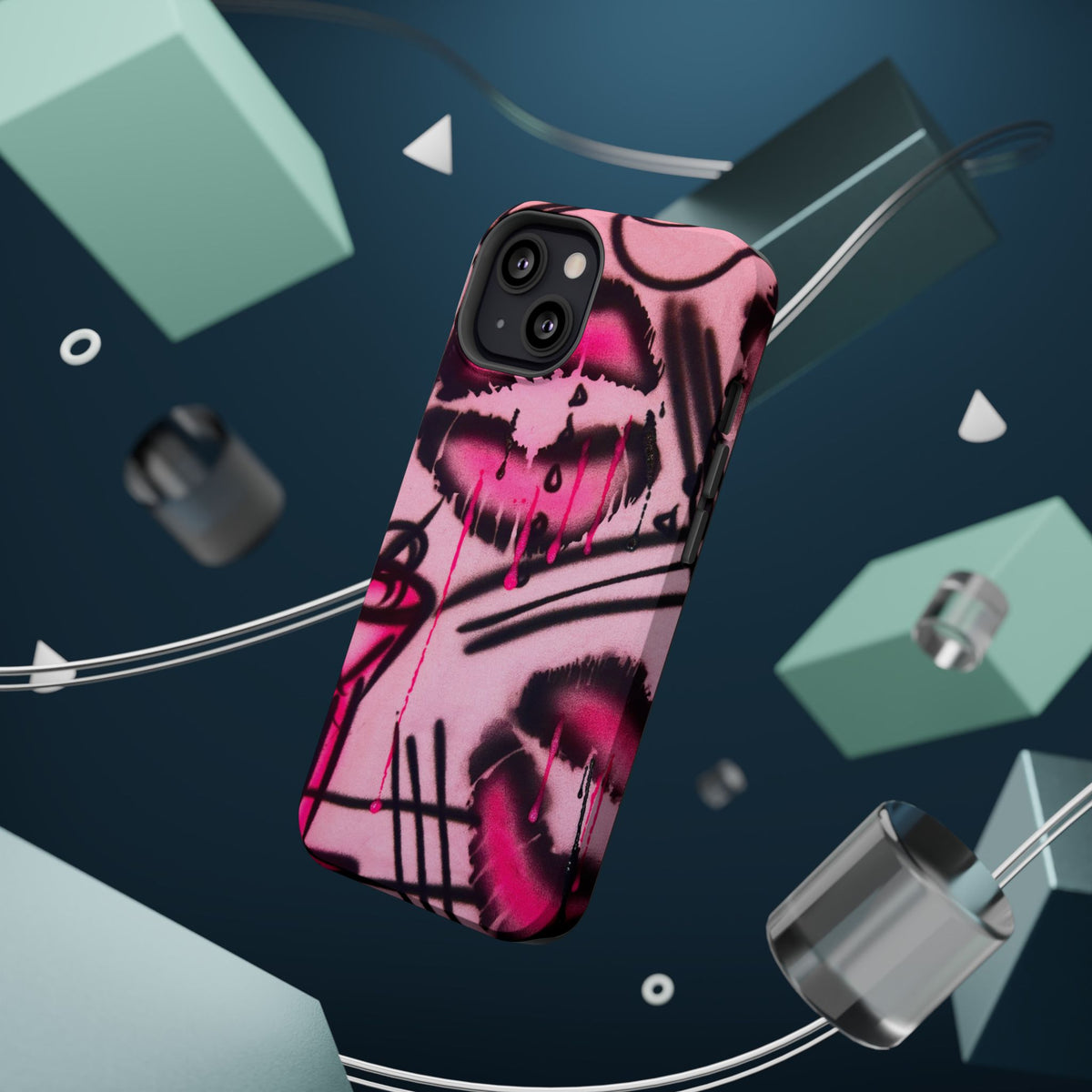 MagSafe "glossy pout" airbrush iPhone case