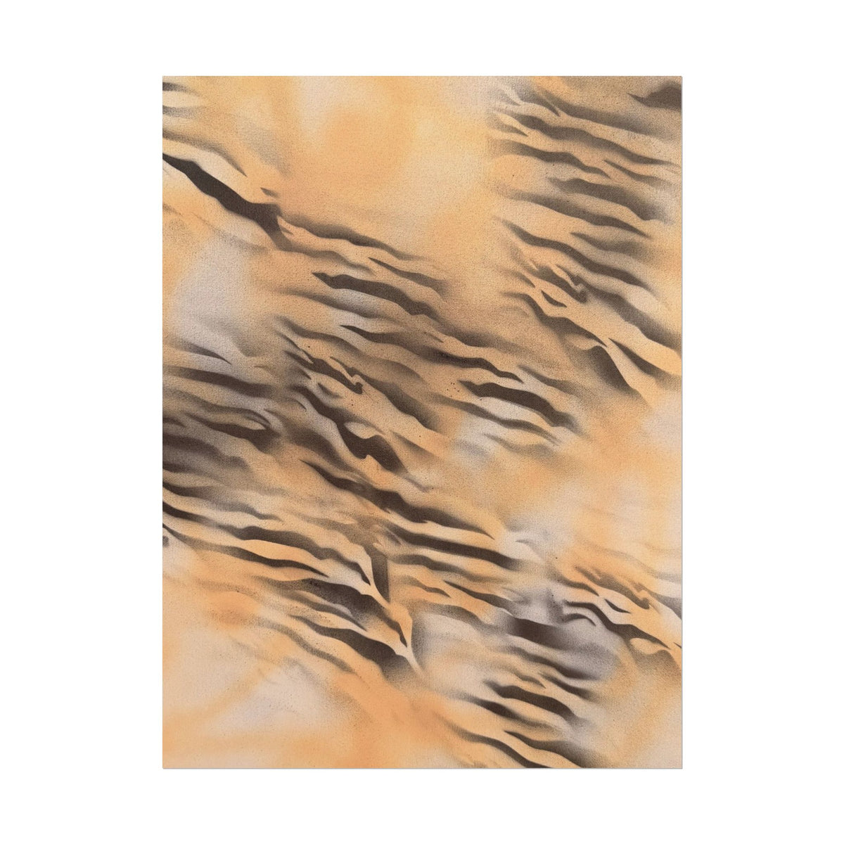 "neutral tiger" airbrush rolled print