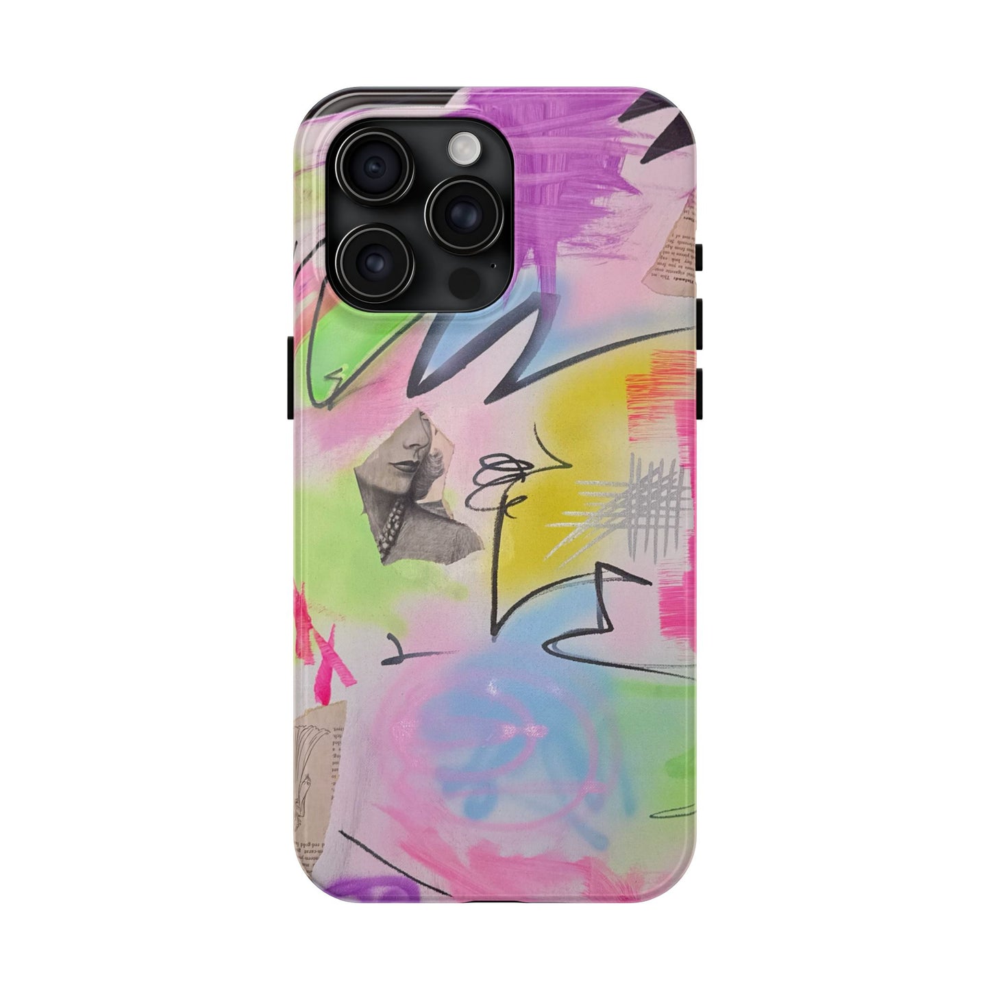 "pastel static" airbrush iPhone case