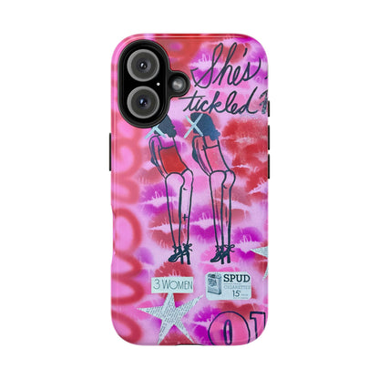 "tickled pink" airbrush iPhone case