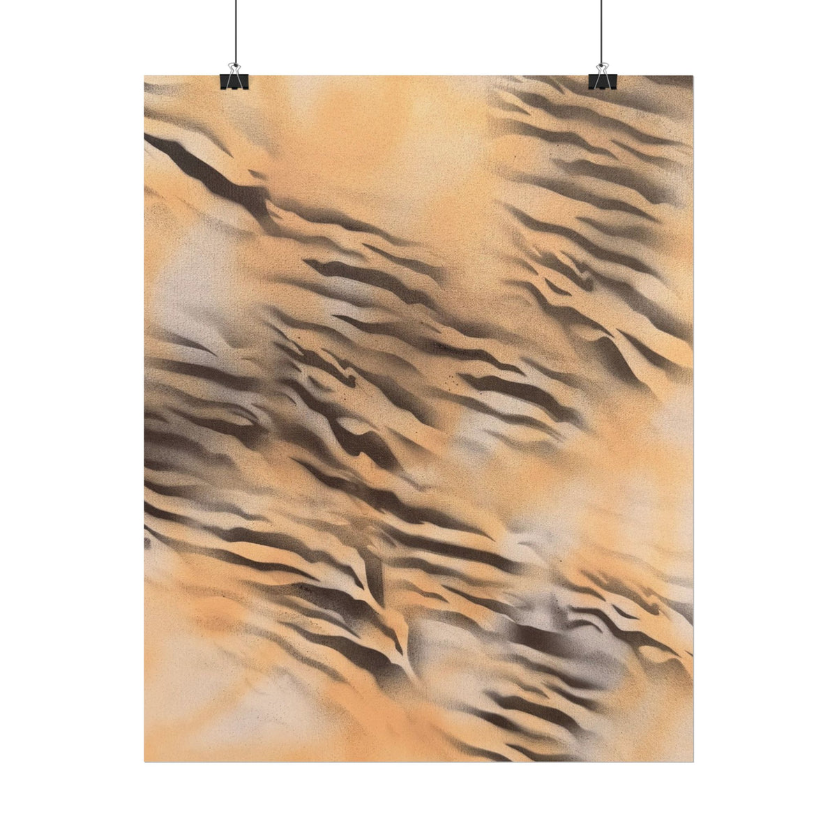"neutral tiger" airbrush rolled print
