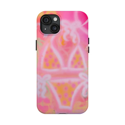"yellow polka dot bikini" airbrush iPhone case