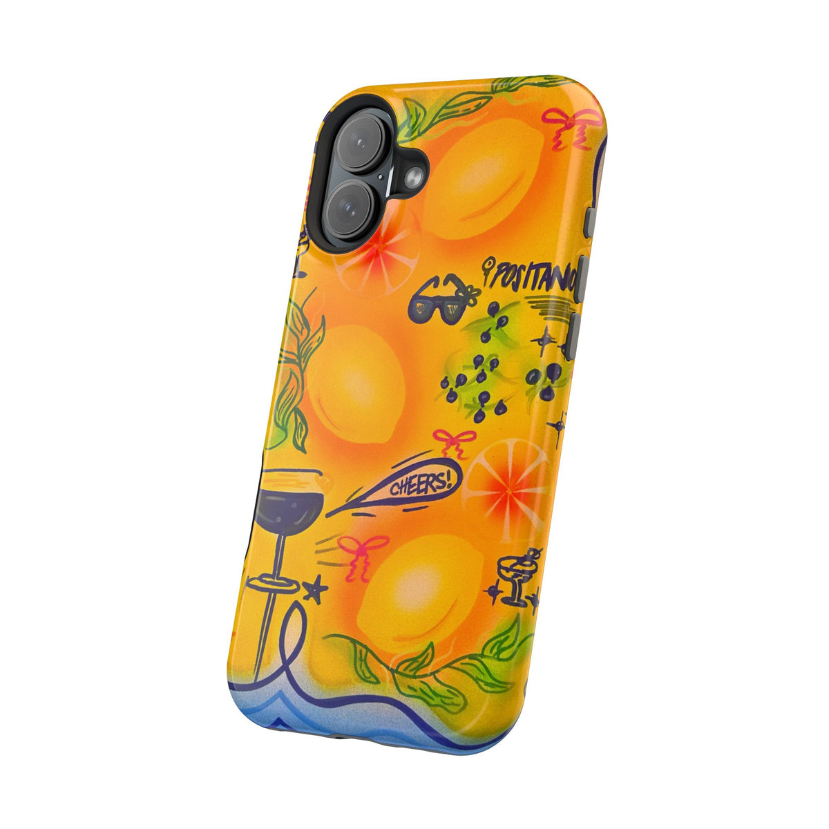 MagSafe Airbrush iPhone Hülle „citrus coastline“