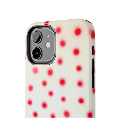 "vanilla cherry polka dot" airbrush iPhone case