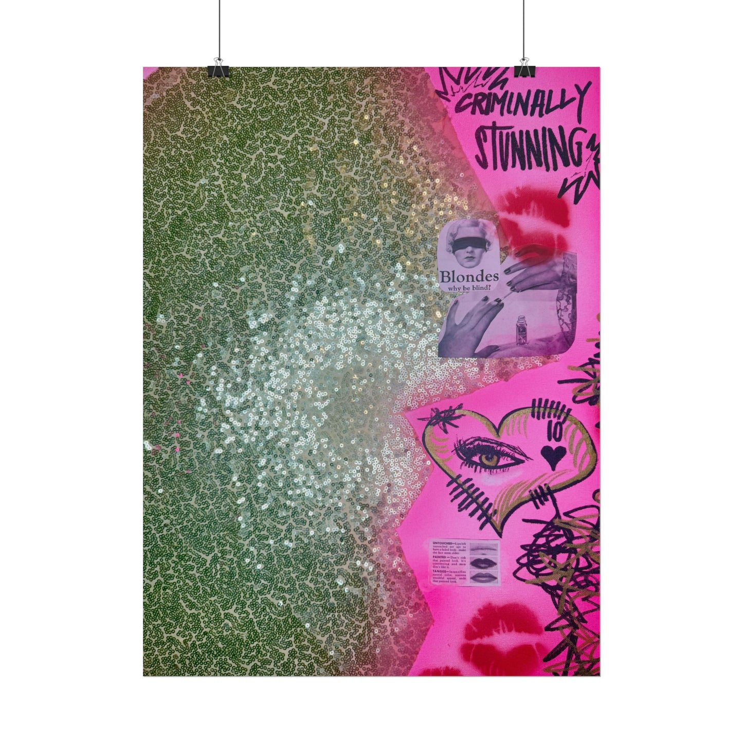 "glitter gloss" airbrush rolled print
