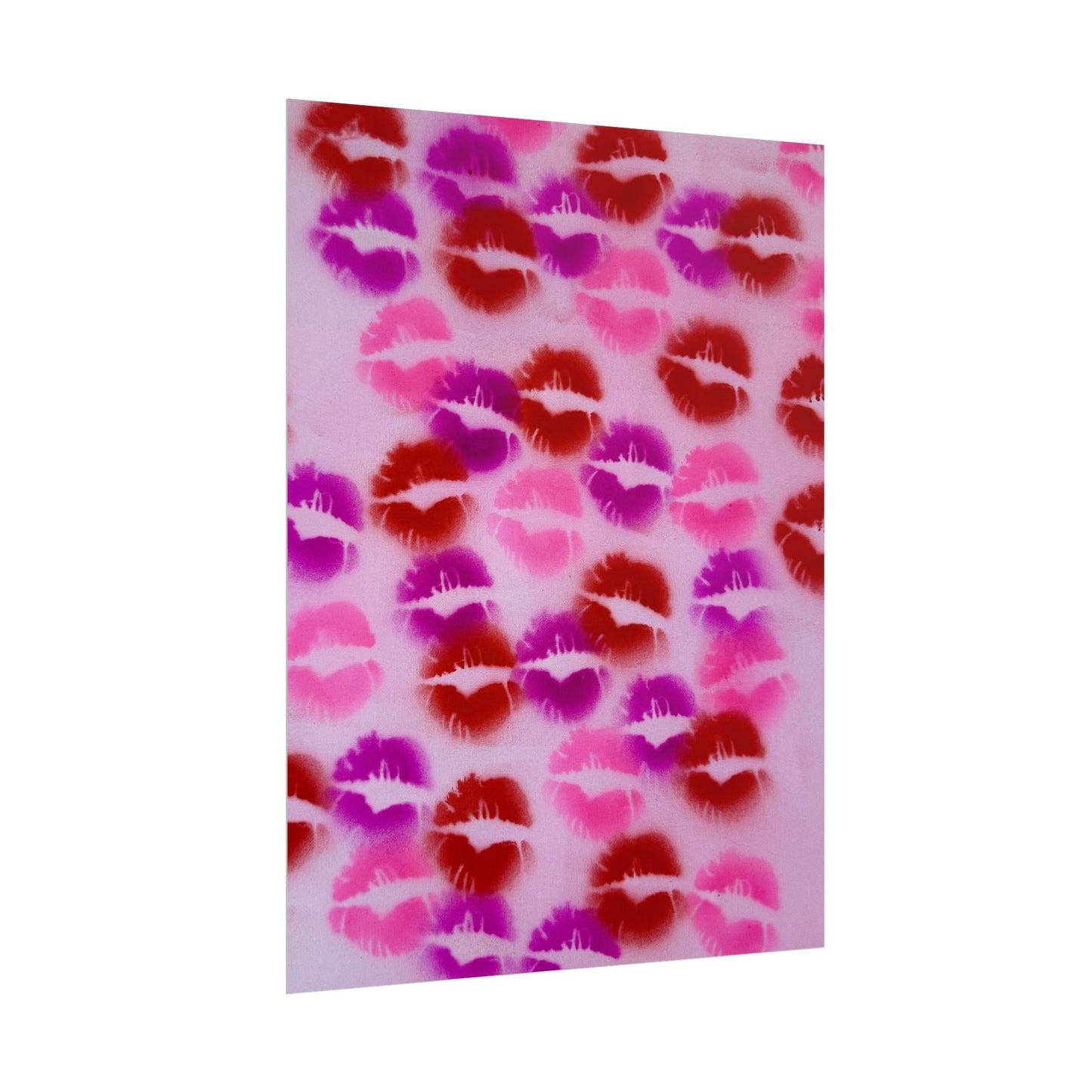 "mwah!" airbrush rolled print
