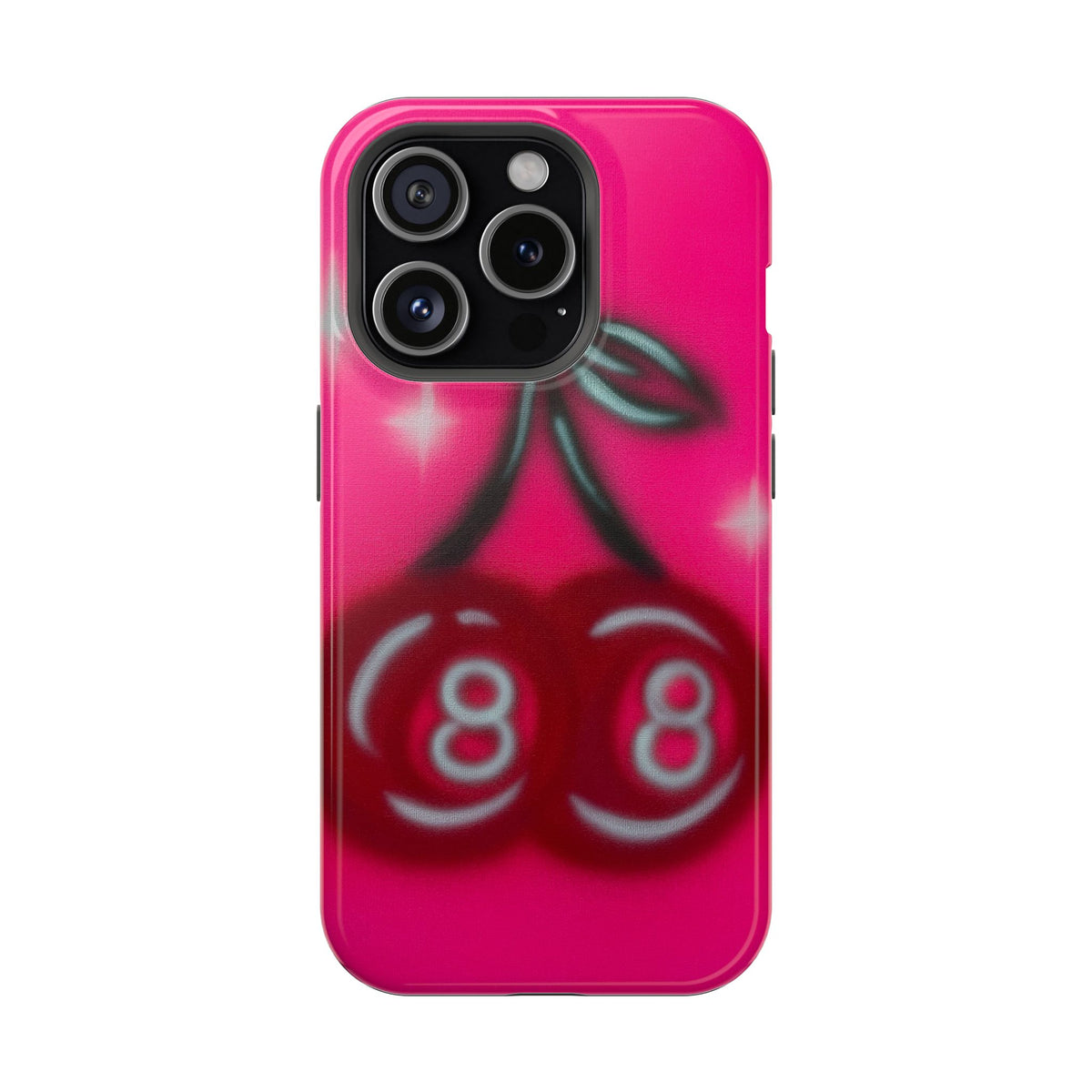 MagSafe "cherry 8ball" airbrush iPhone case