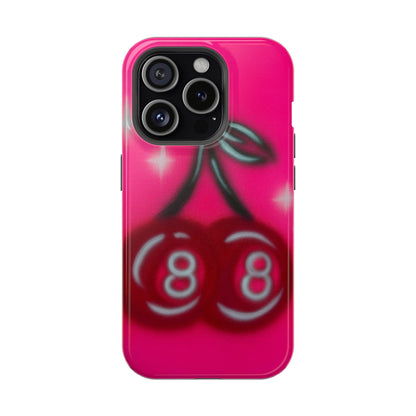MagSafe "cherry 8ball" airbrush iPhone case