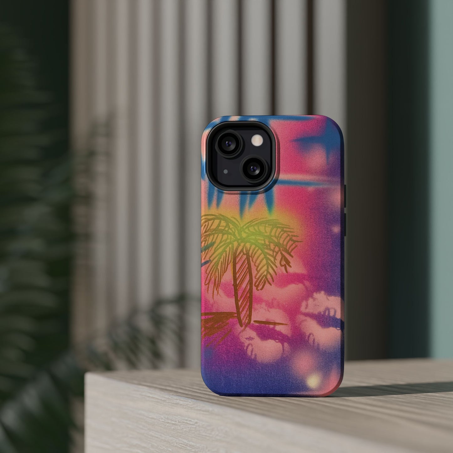MagSafe "glowy night" airbrush iPhone case