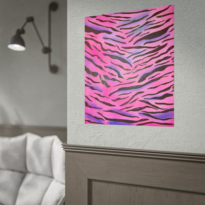 "glitter zebra" airbrush rolled print