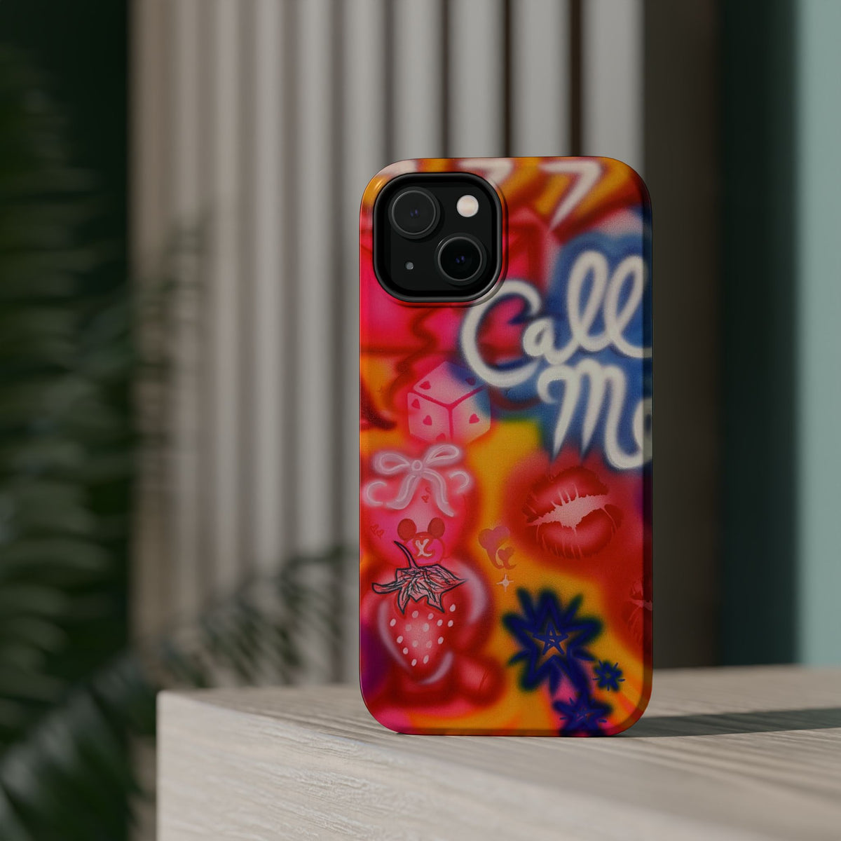 MagSafe "CALL ME!" airbrush iPhone case