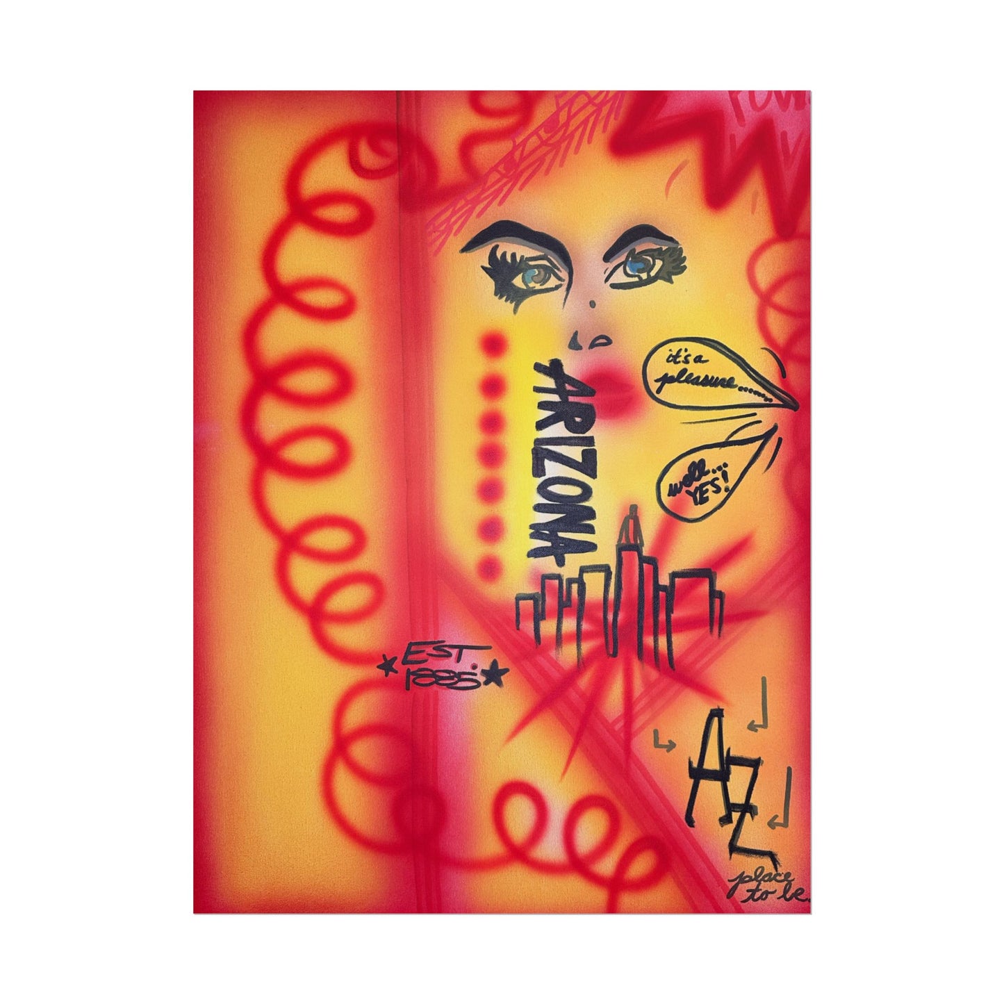 "tempe, az" airbrush rolled print