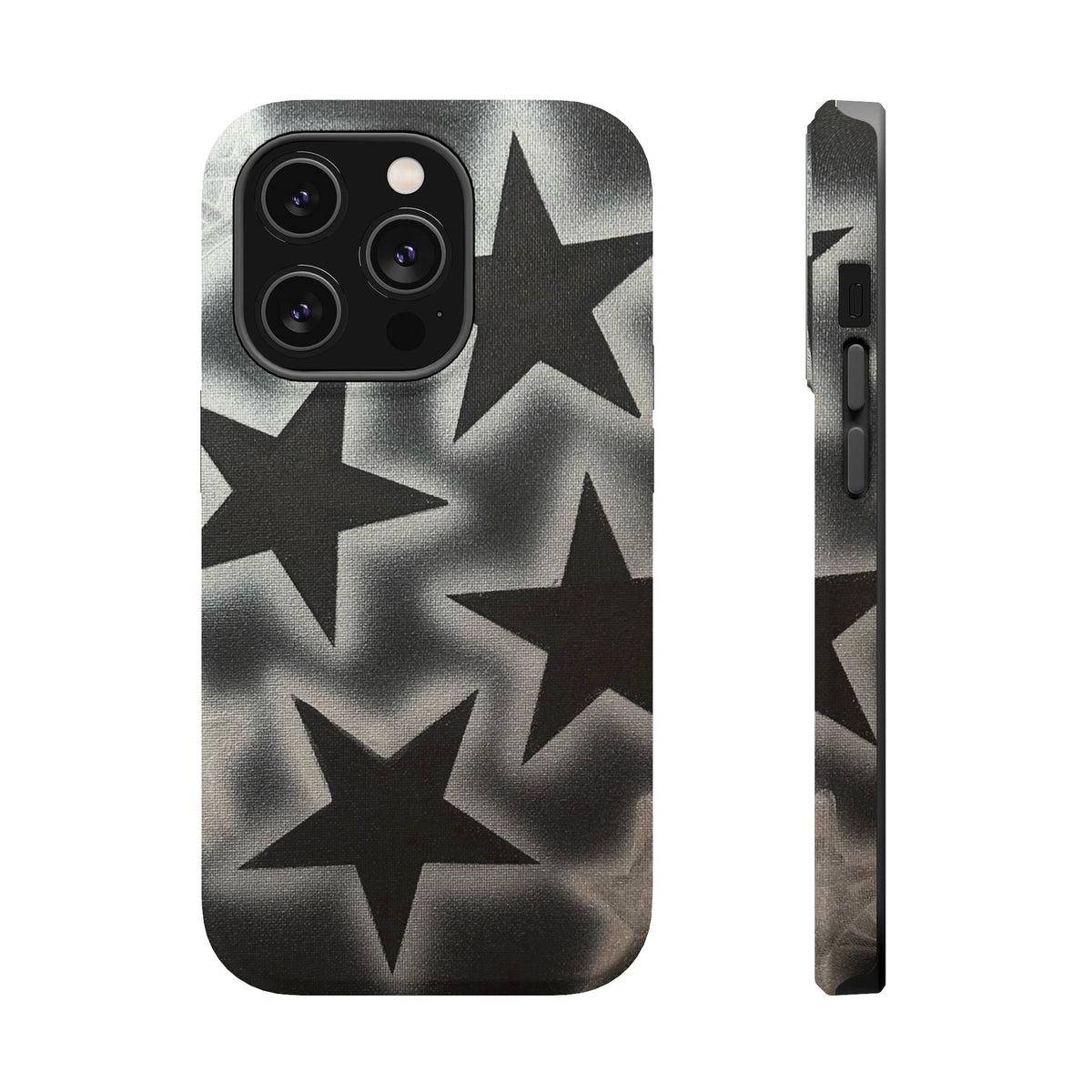 MagSafe "chrome stars" airbrush iPhone case