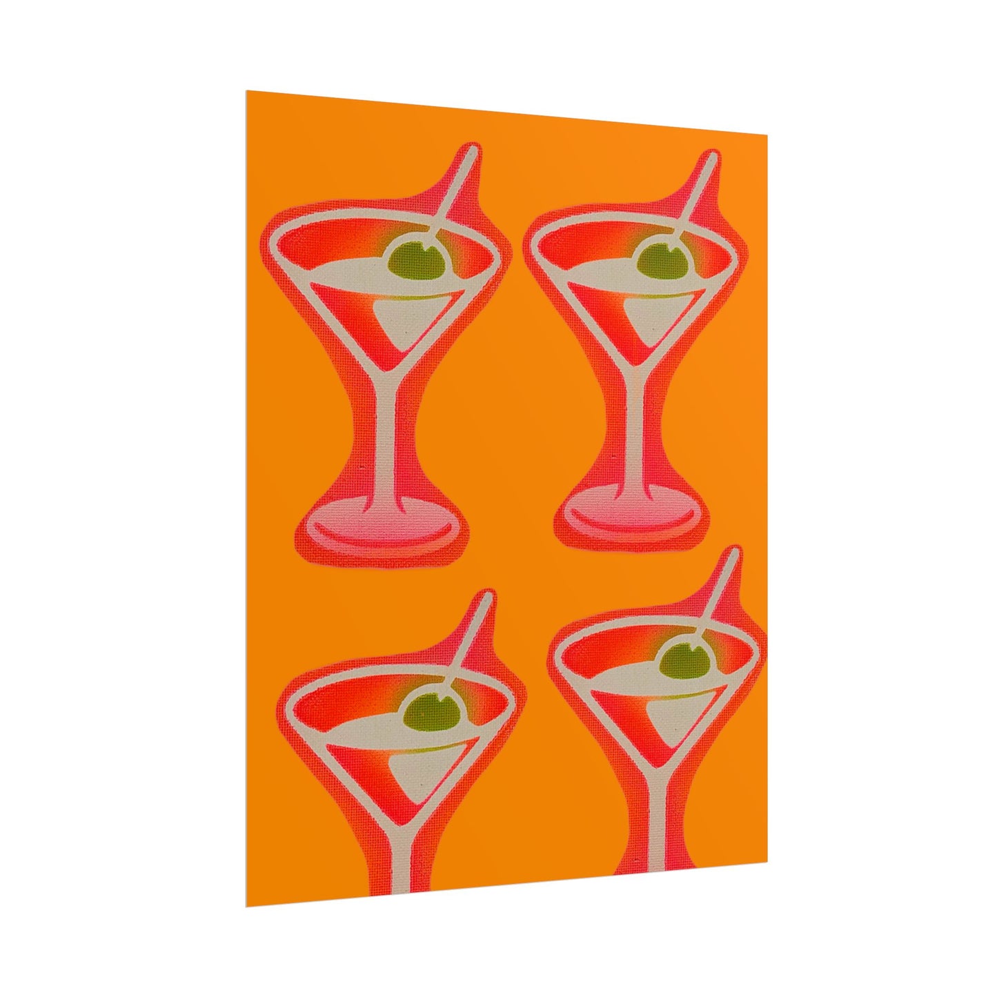 "shaken, not stirred" airbrush rolled print