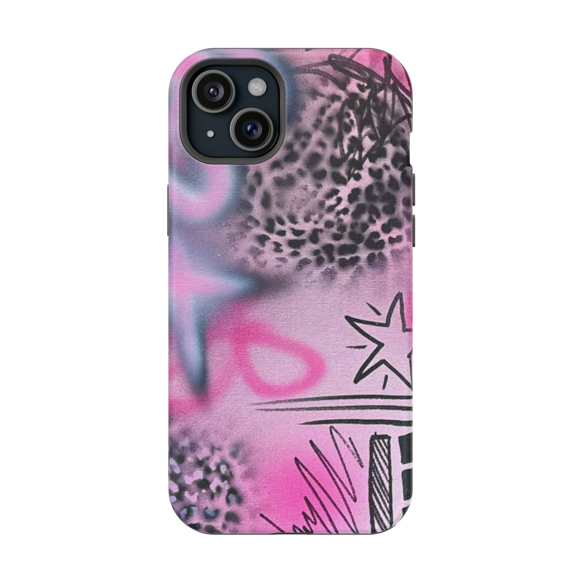 MagSafe "onyx cheetah" Airbrush iPhone Hülle