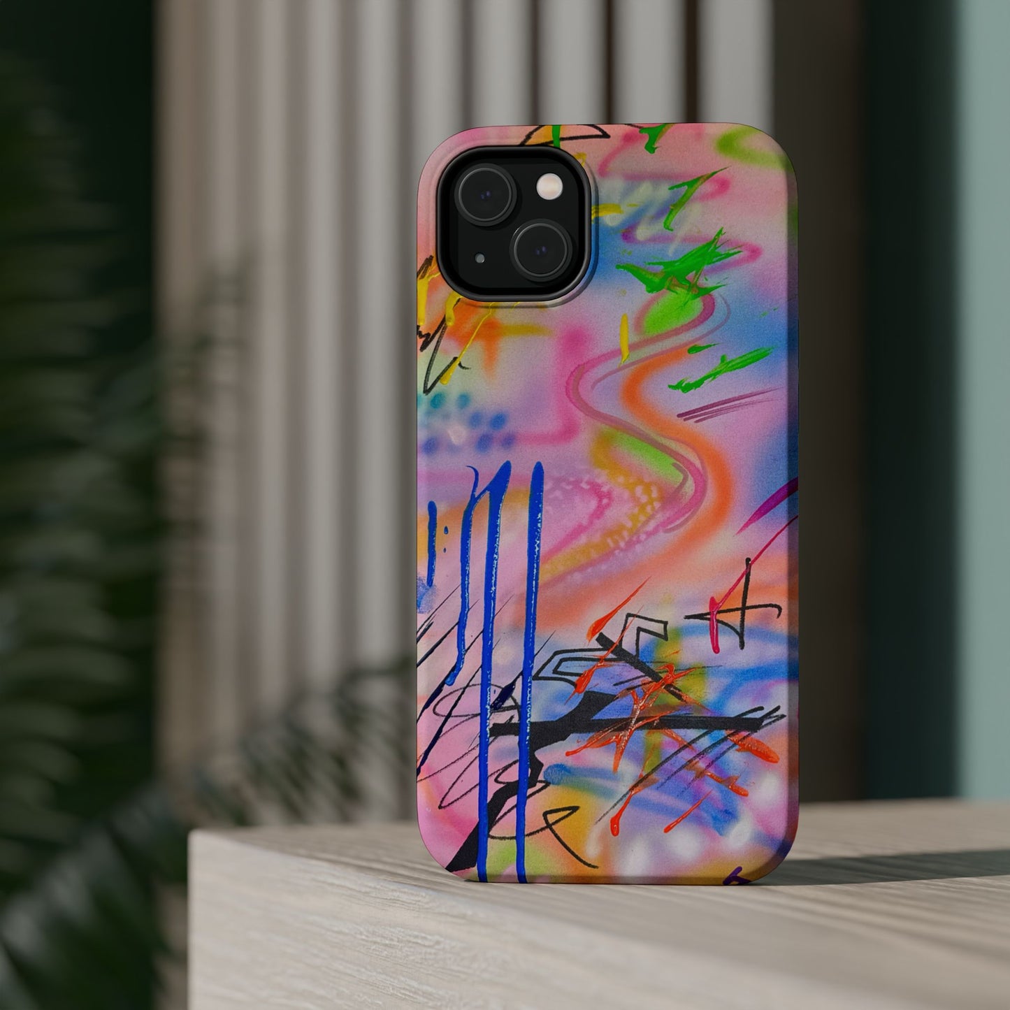 MagSafe "neon haze" airbrush iPhone case