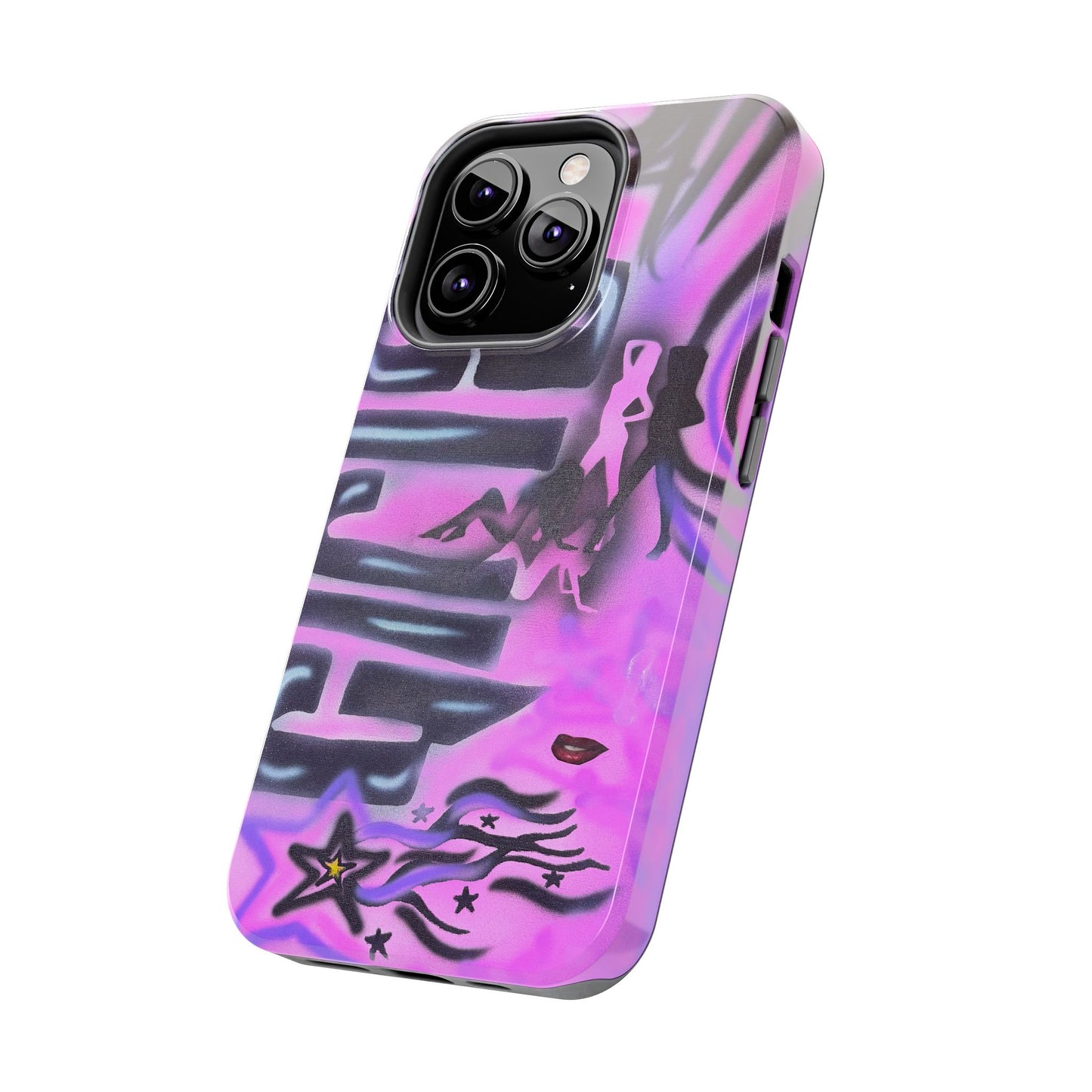 "neon nights" airbrush iPhone case