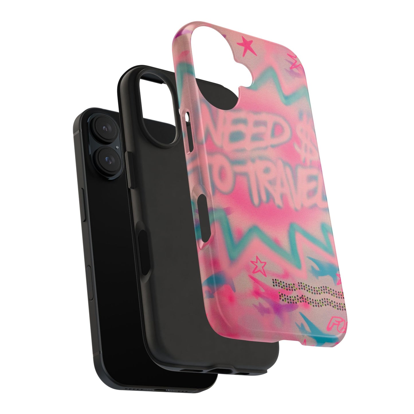 "need $$ to travel" airbrush iPhone case