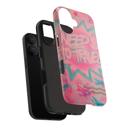 "need $$ to travel" airbrush iPhone case